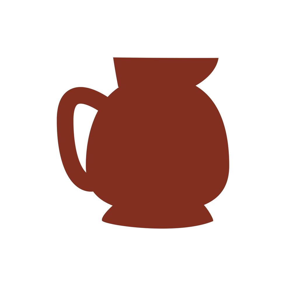 coffee in teapot drink silhouette style icon vector
