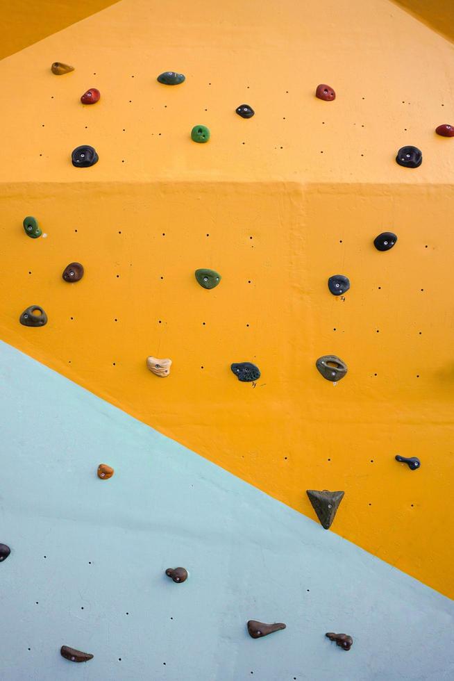 colorful climbing wall on the street photo