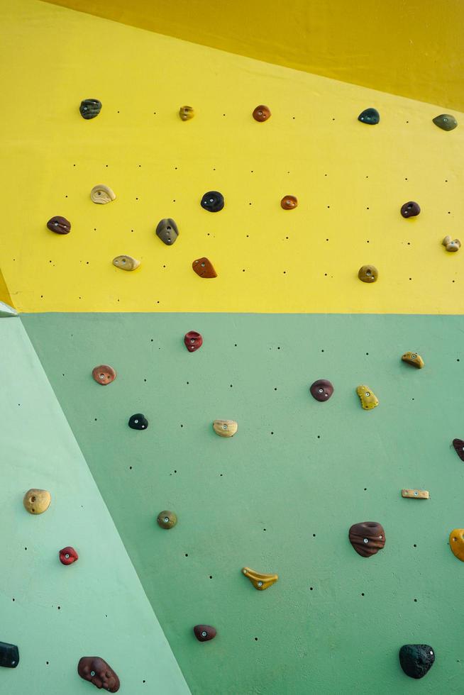 colorful climbing wall on the street photo