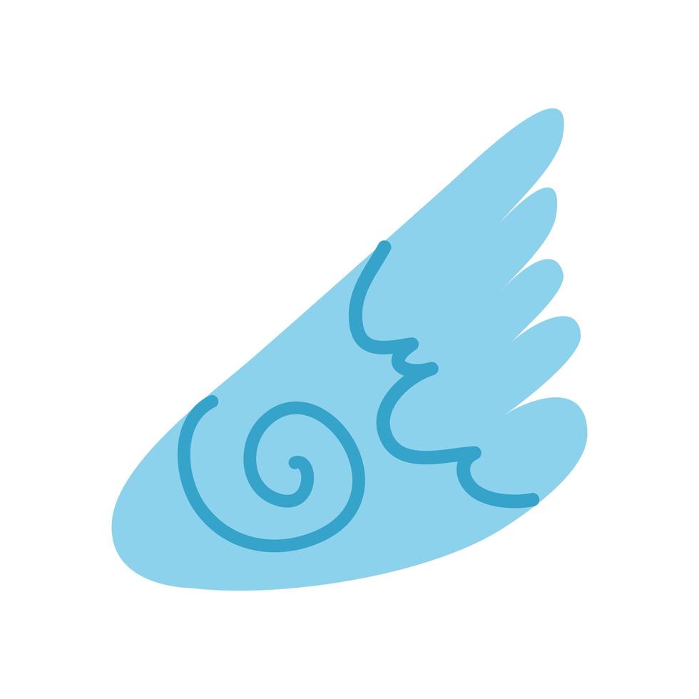 wing angel flat style icon vector