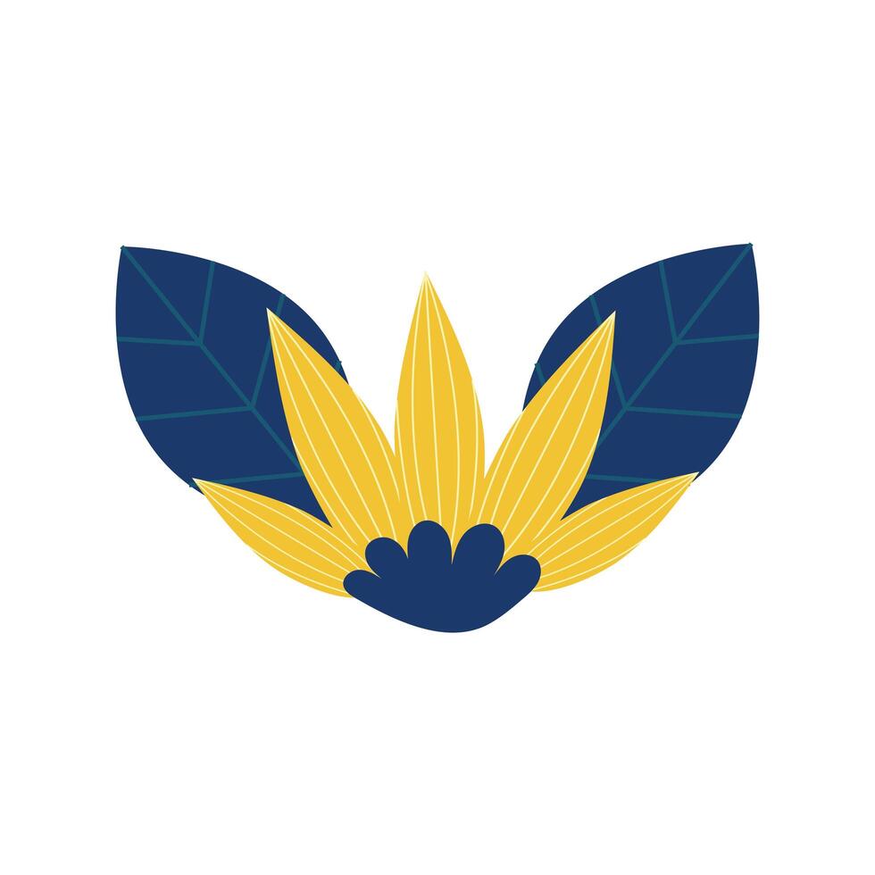 beautiful flower decoration isolated icon vector