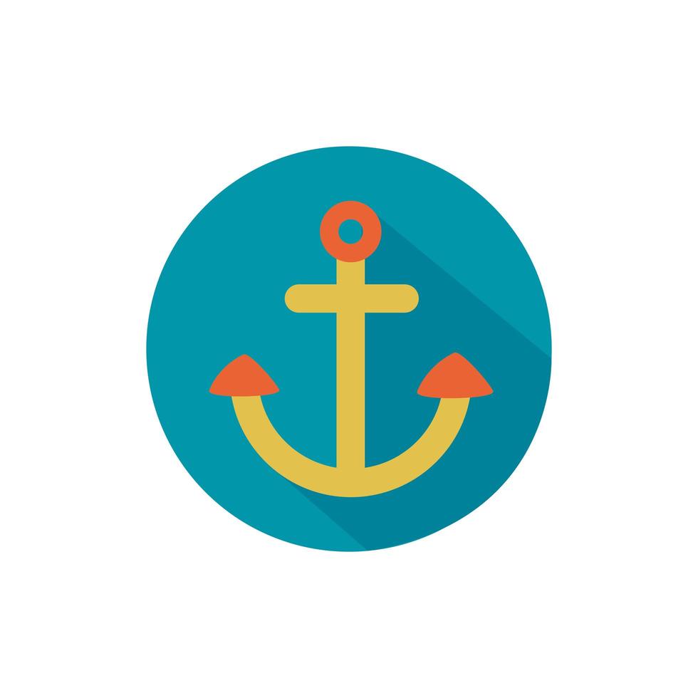 anchor marine accessory block icon vector