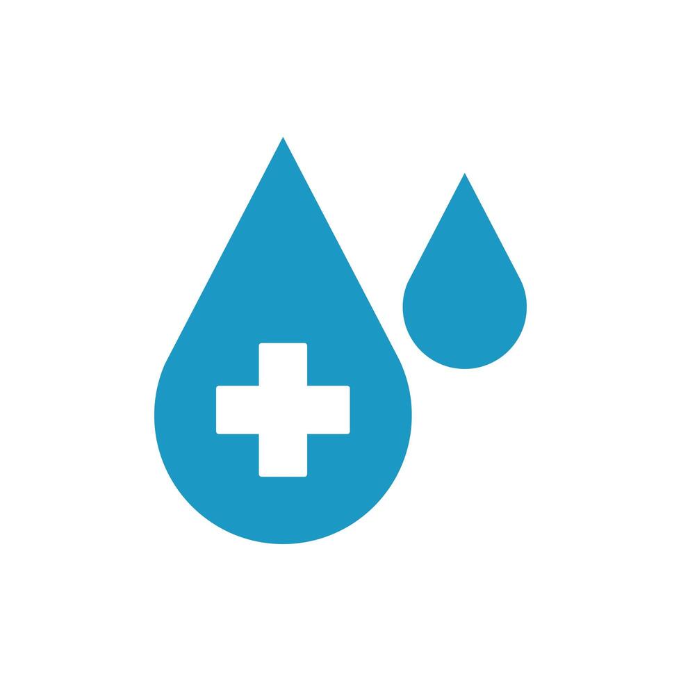 drop blood medical line icon vector