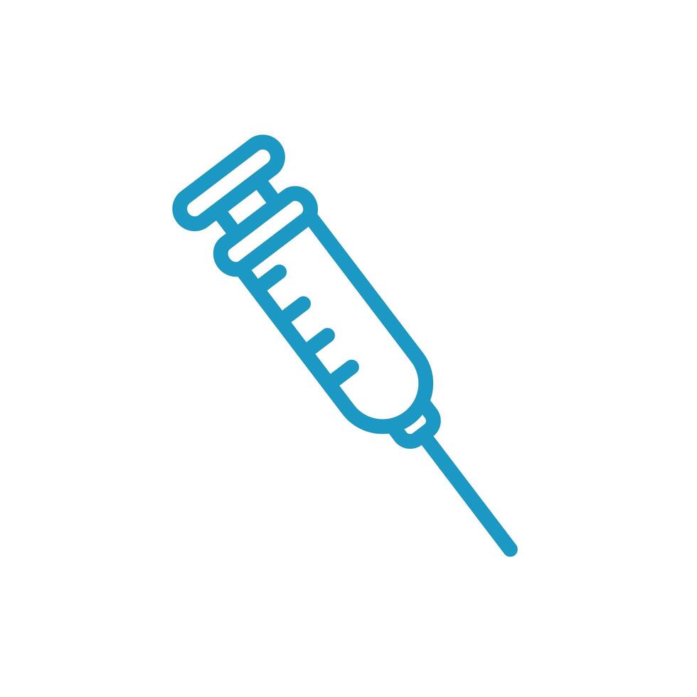 medicine injection drug line style icon vector
