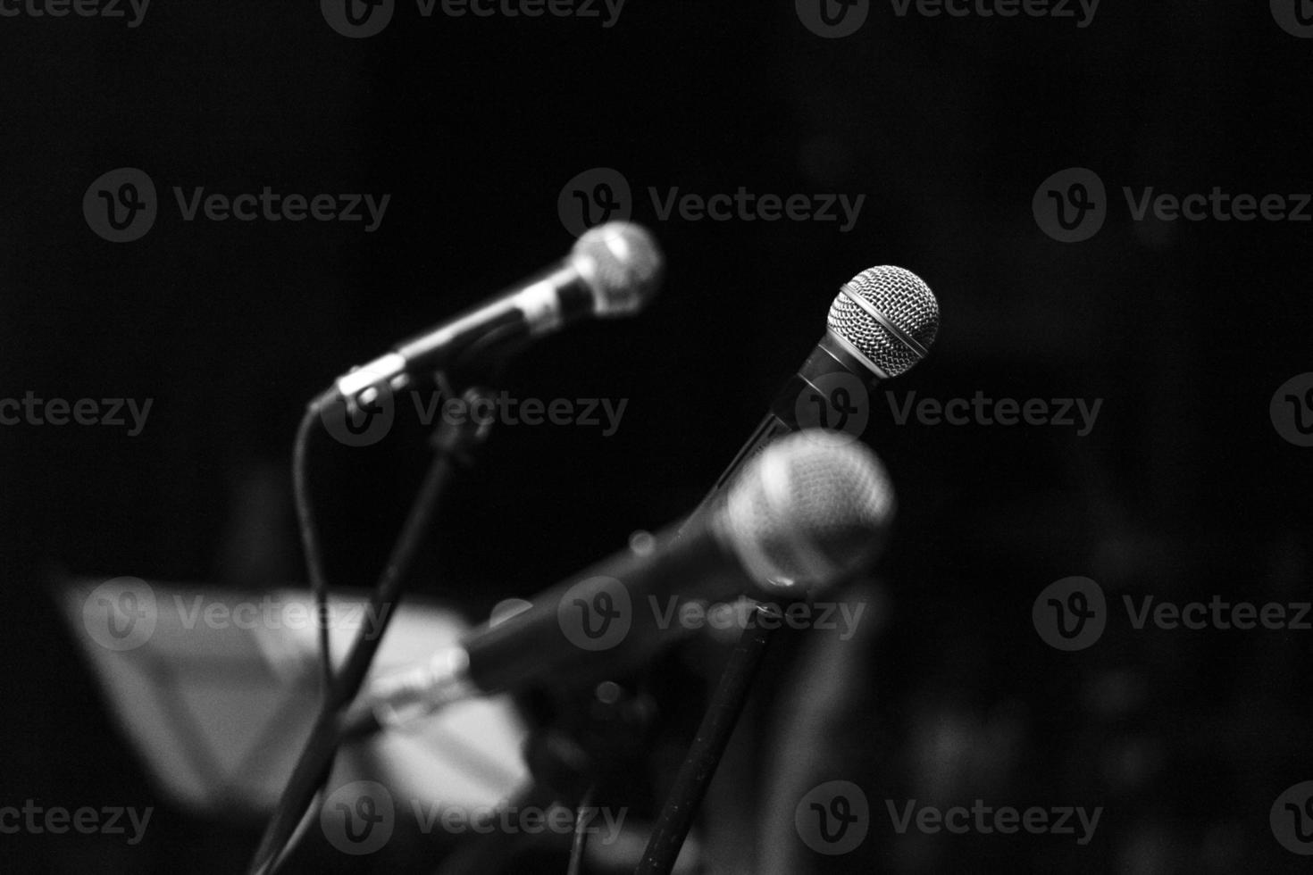 microphone test and dark background photo