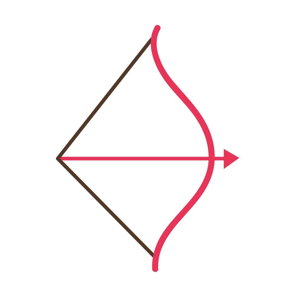 arch with arrow isolated icon vector