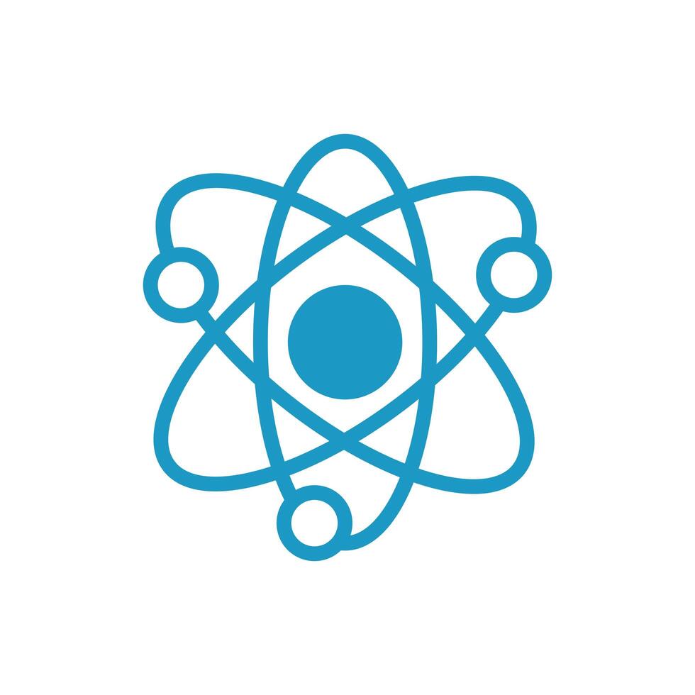 atom medical symbol line icon vector