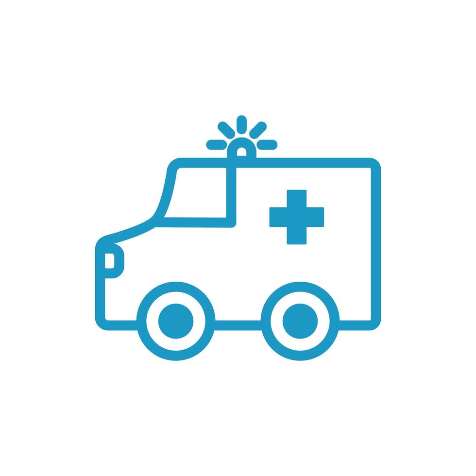 ambulance car vehicle line style icon vector