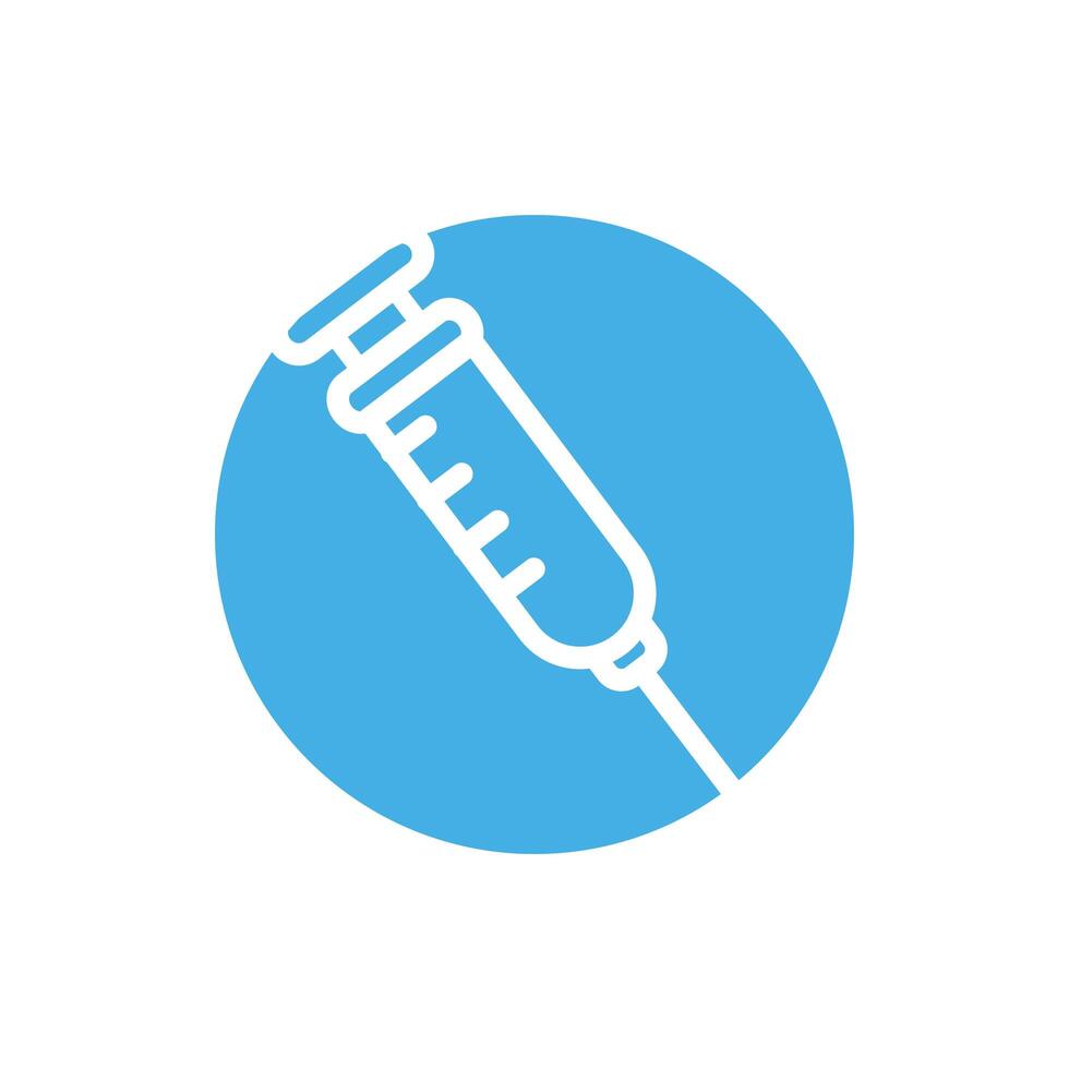 medicine injection drug block style icon vector