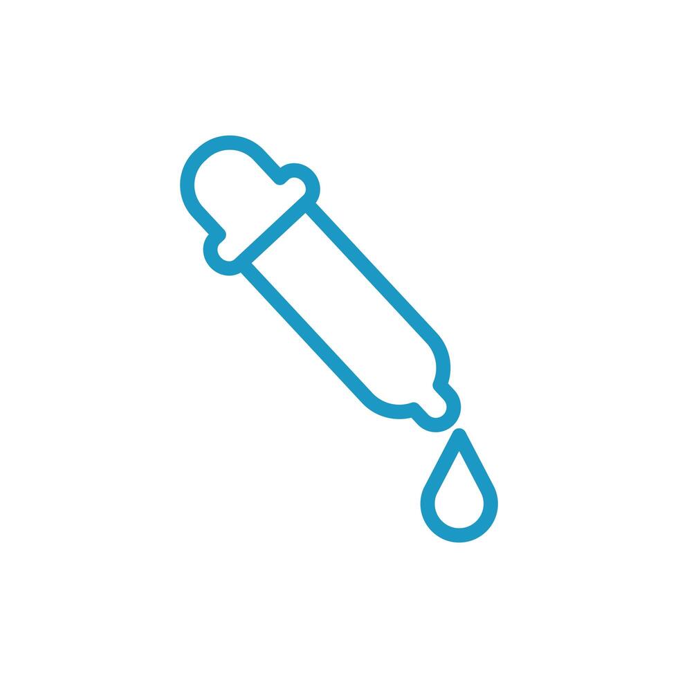 medicine drug dropper line style icon vector