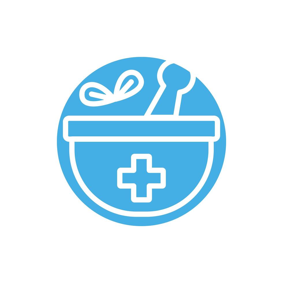 medicine alternative grinder tool block style icon vector