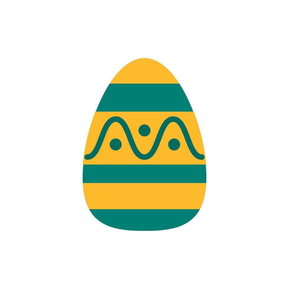 huevo de pascua pintado con ondas estilo plano s plano vector