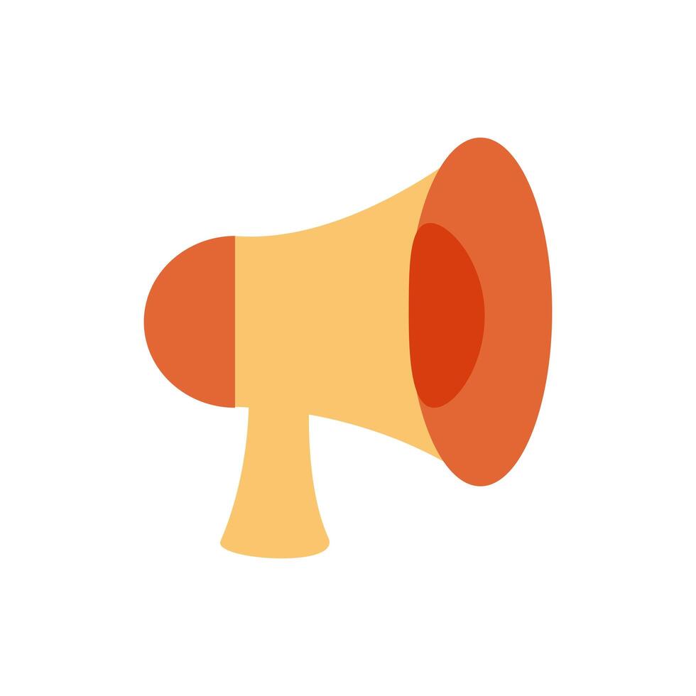 megaphone sound device flat style icon vector