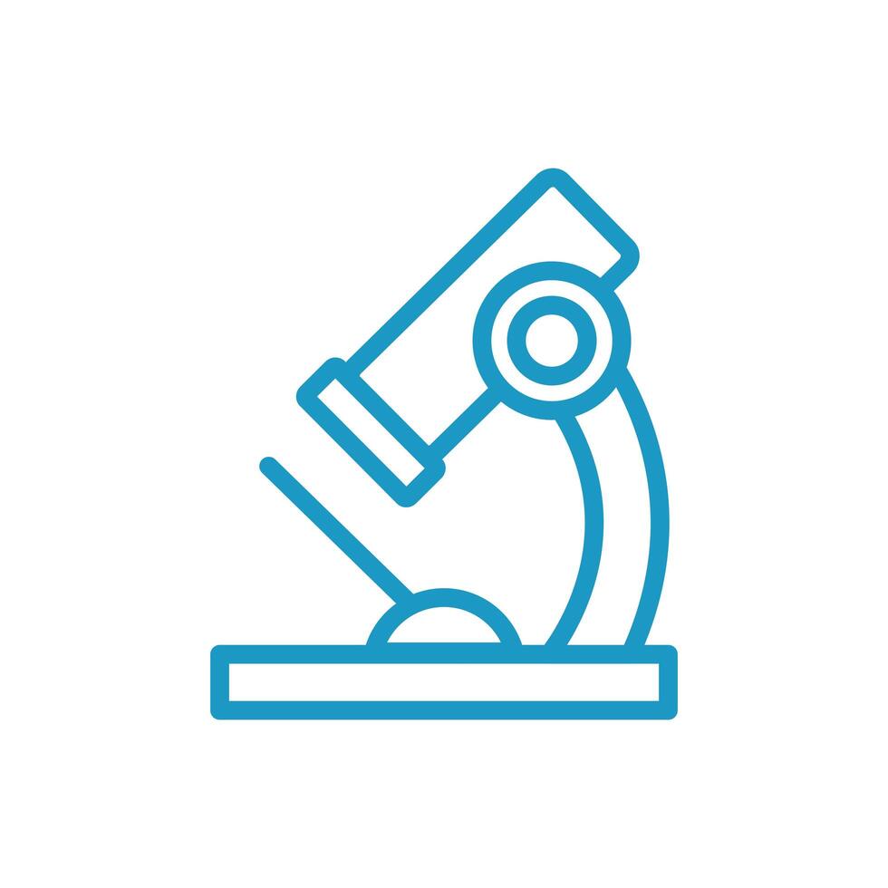 microscope laboratory tool line style icon vector