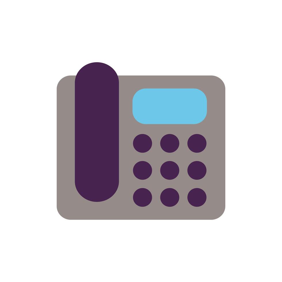 telephone communication device flat style icon vector
