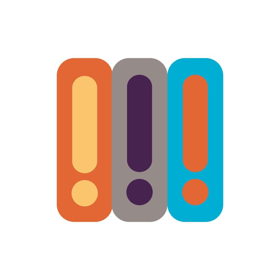 office pile books flat style icon vector