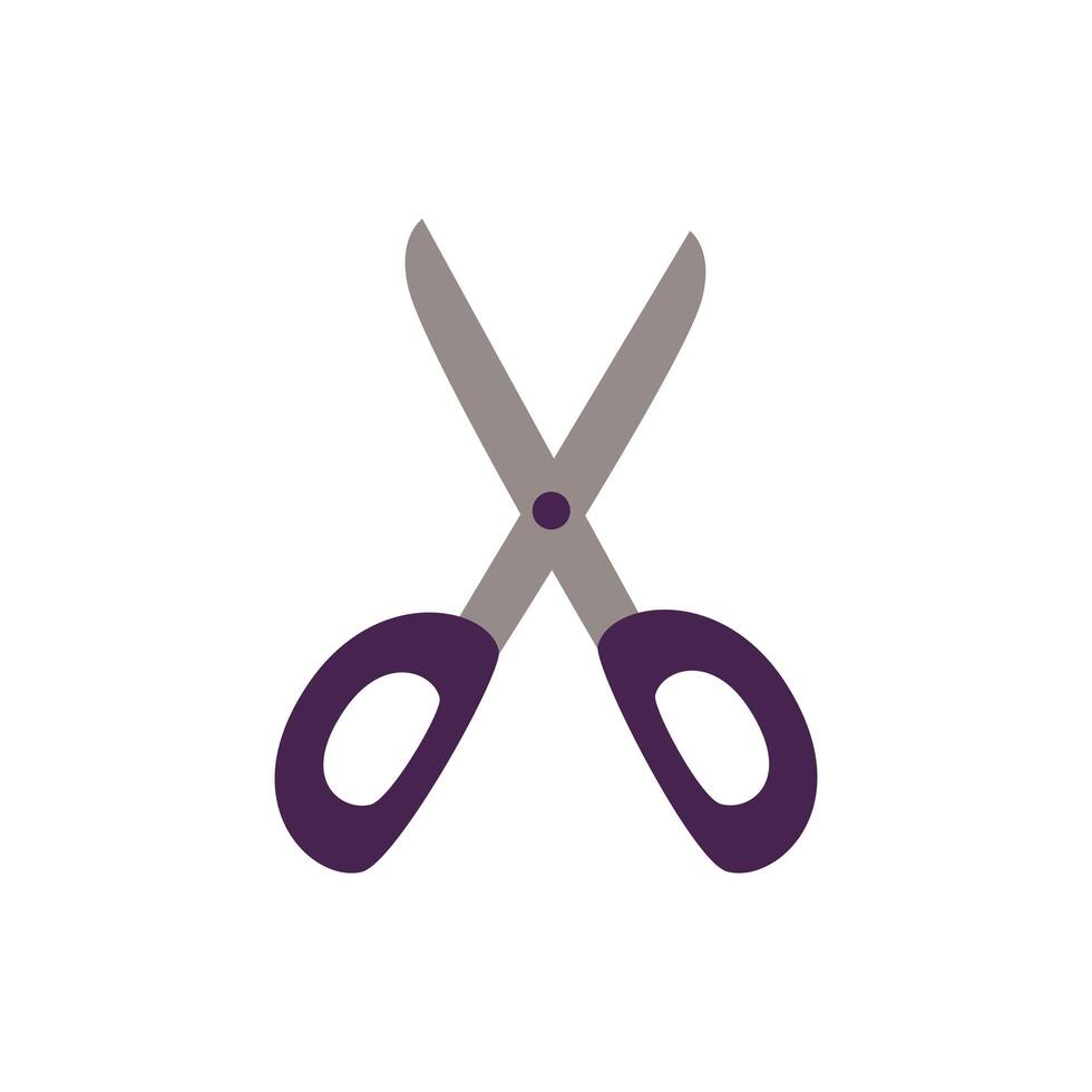 scissors cut flat style icon vector