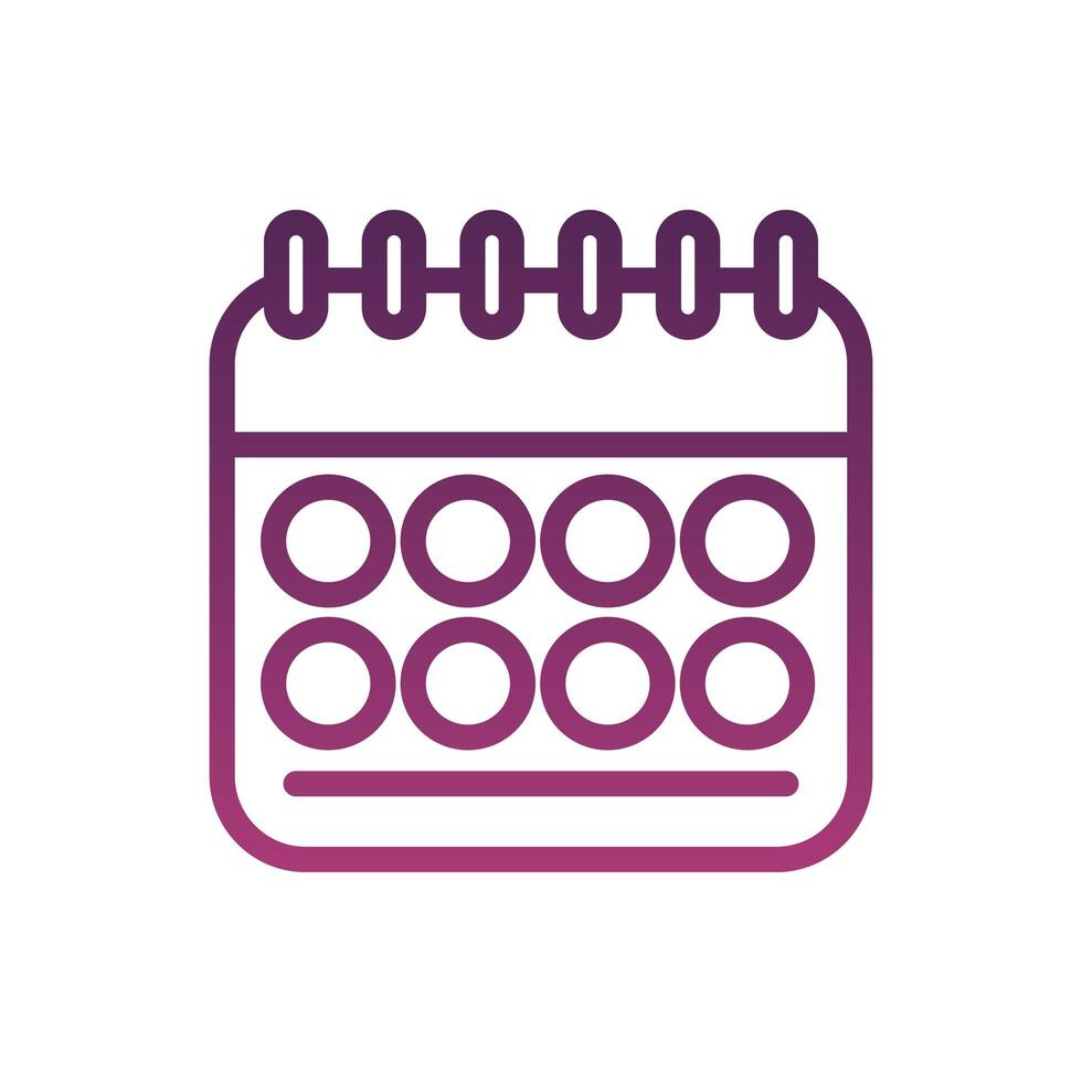 calendar reminder date line style vector