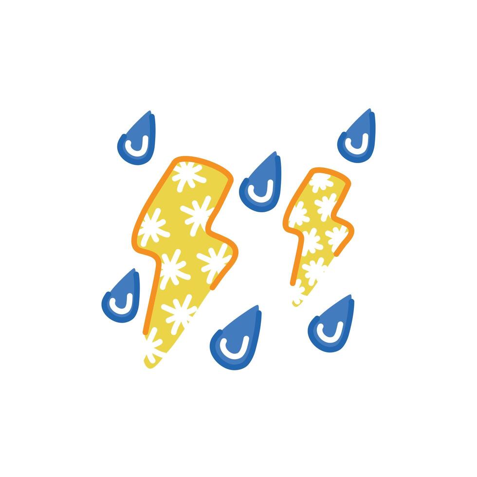 electric storm weather symbol isolated icon vector