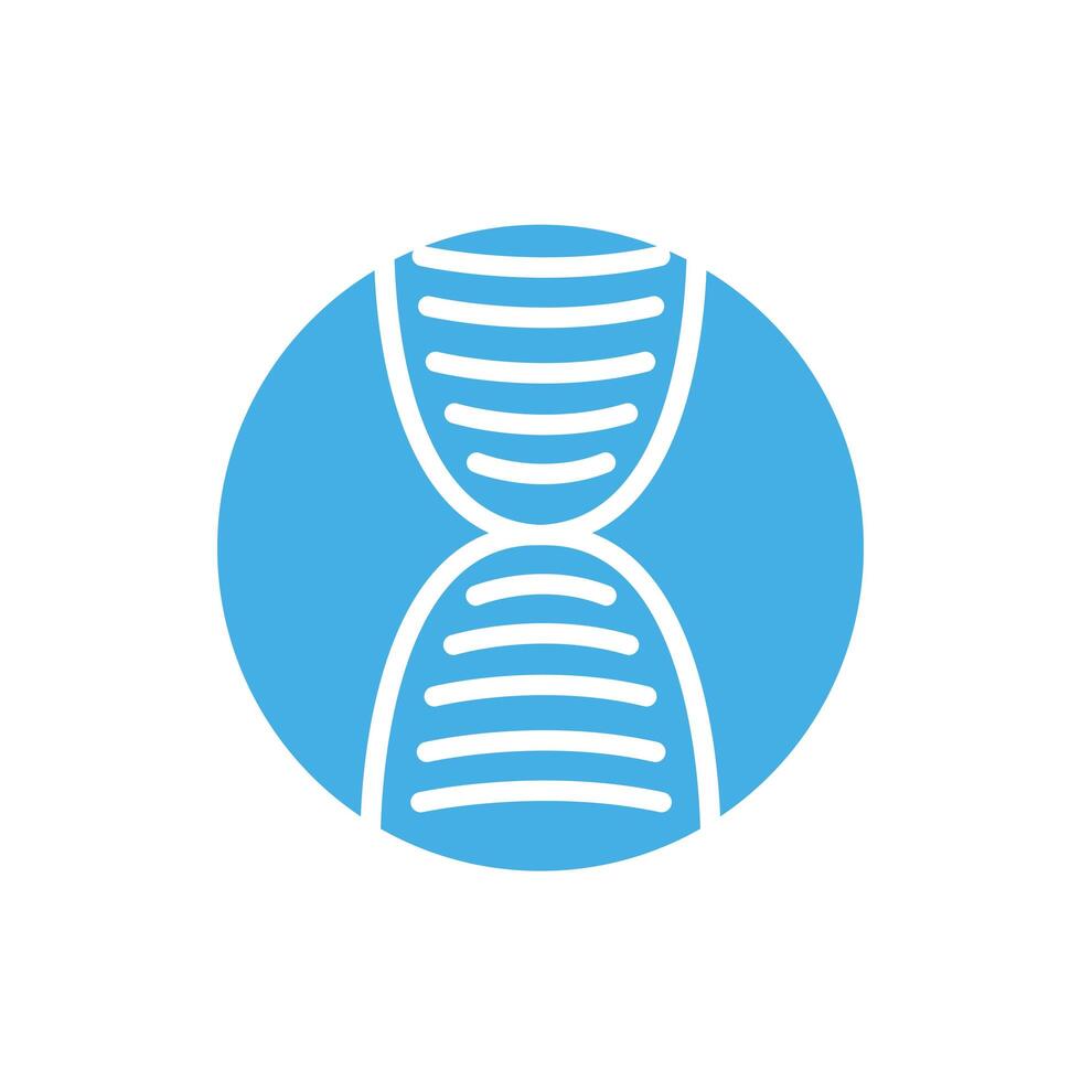 dna medical symbol block icon vector
