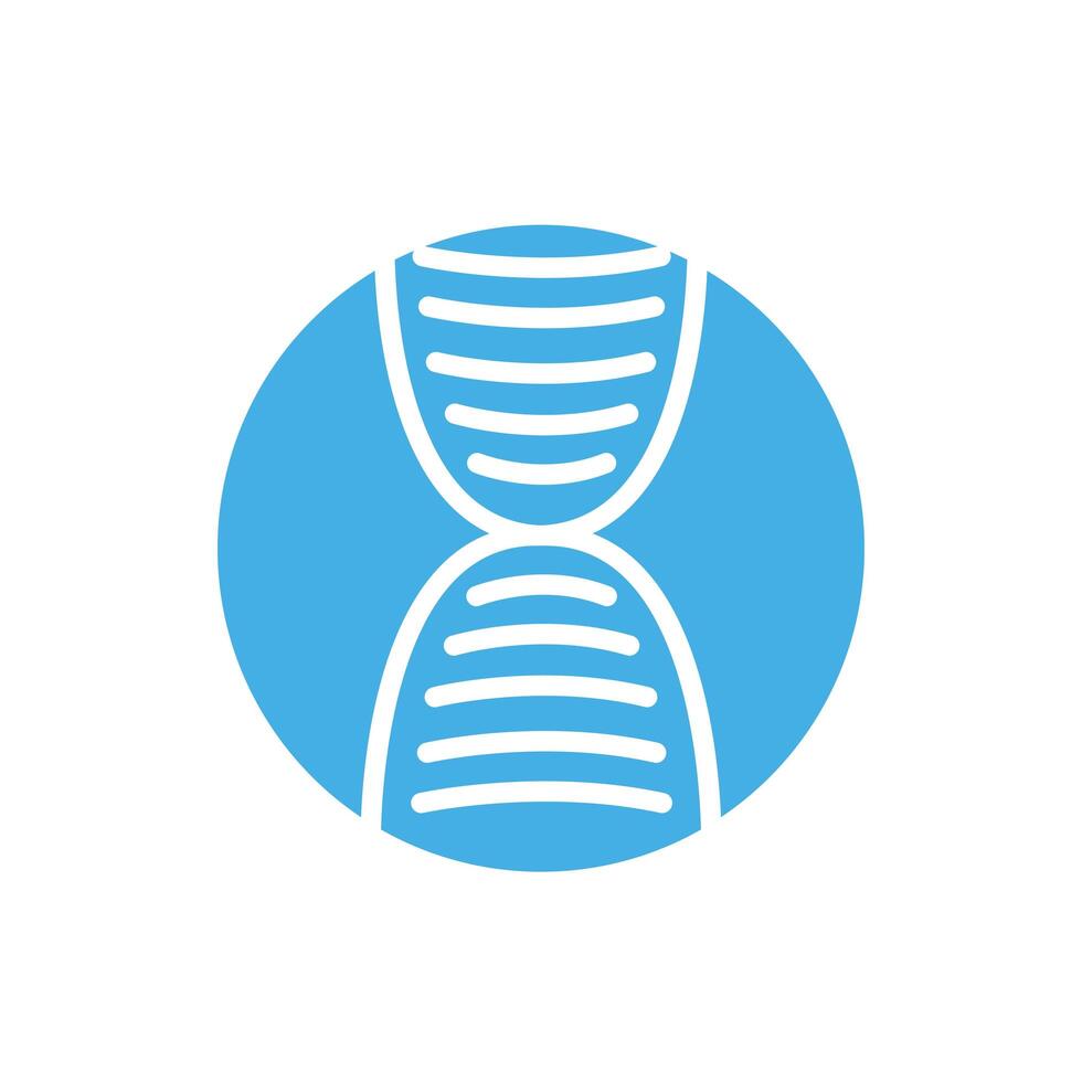 dna medical symbol block icon vector