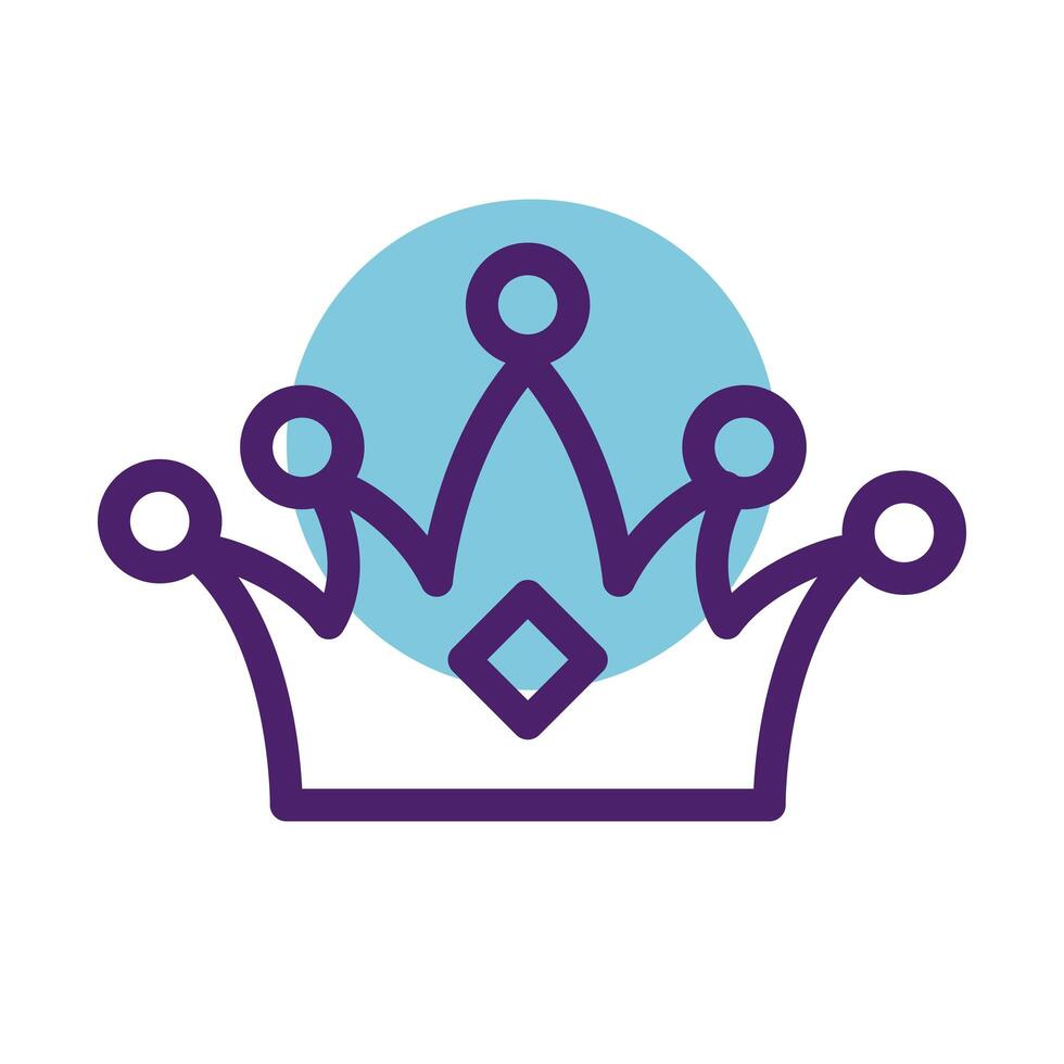 queen crown royal line s vector