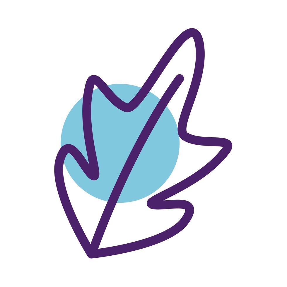 leaf plant line style icon vector