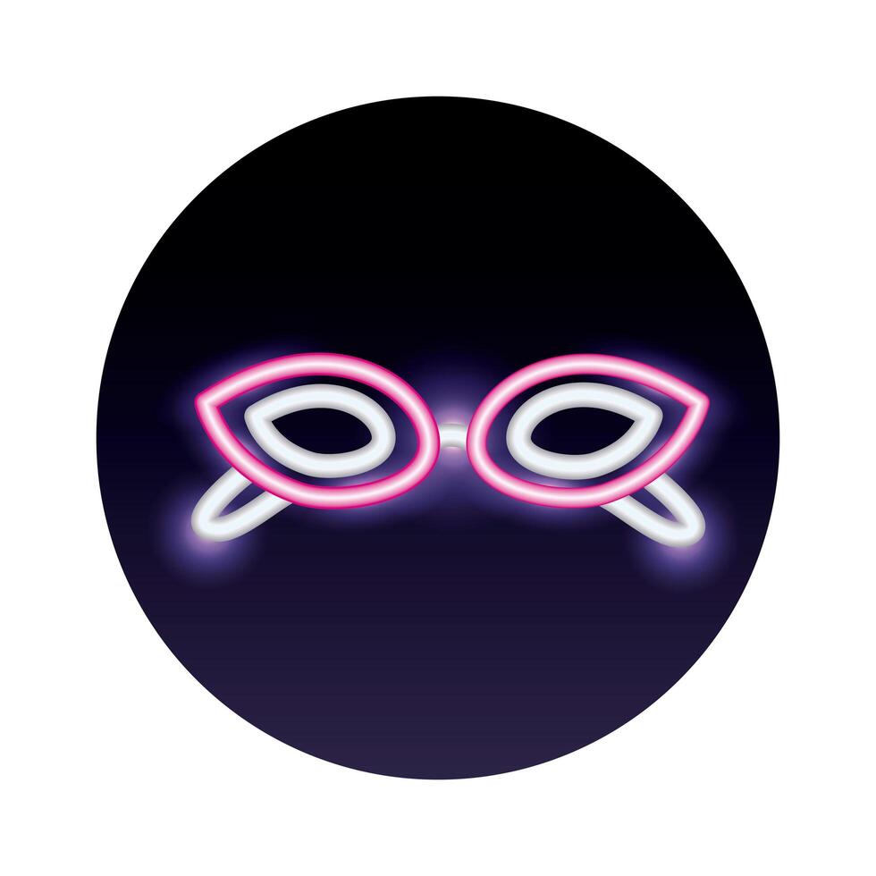 carnival mask neon light style icon vector