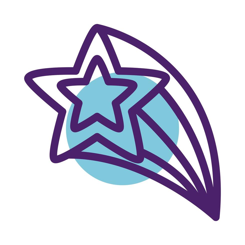 icono de estilo de línea de decoración de estrellas vector