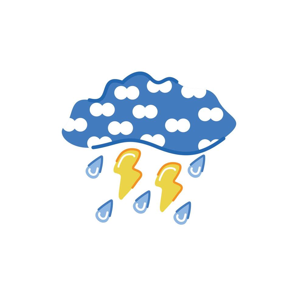 electric storm weather symbol isolated icon vector