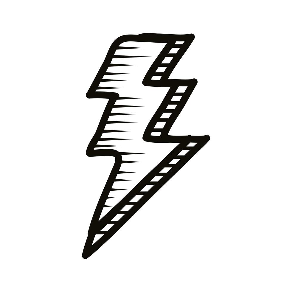 thunder ray doodle line style icon vector
