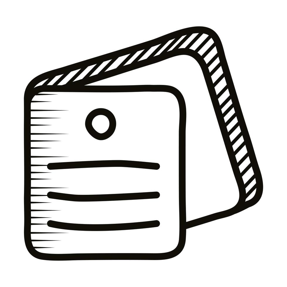 notes documents doodle line style icon vector