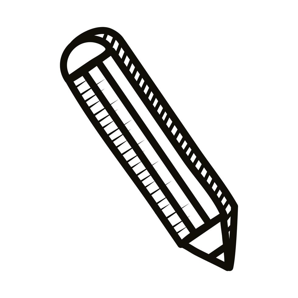 suministro de lápiz icono de estilo de línea de doodle vector