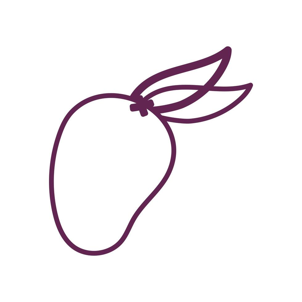fresh mango fruit isolated icon vector