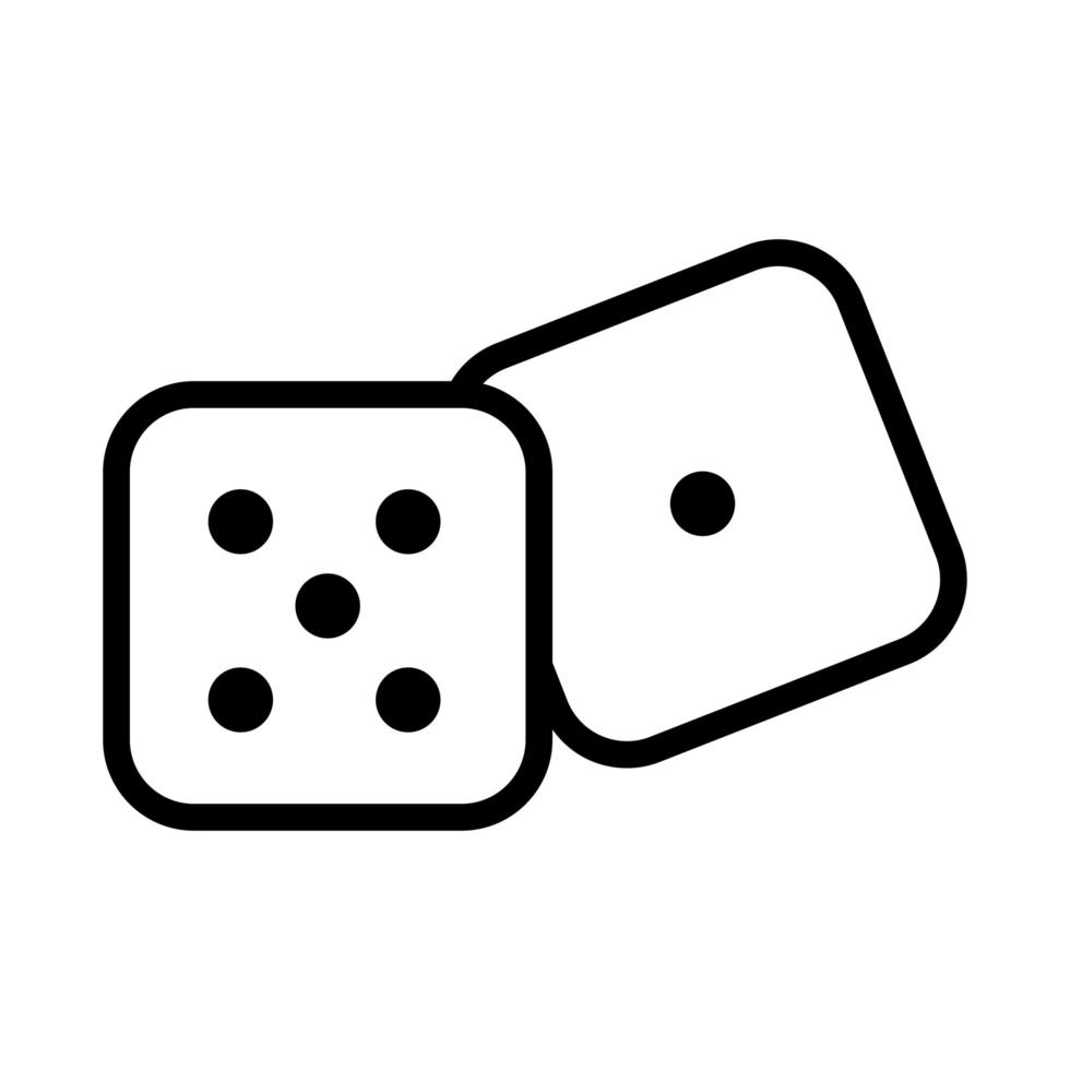 casino dices game isolated icon vector