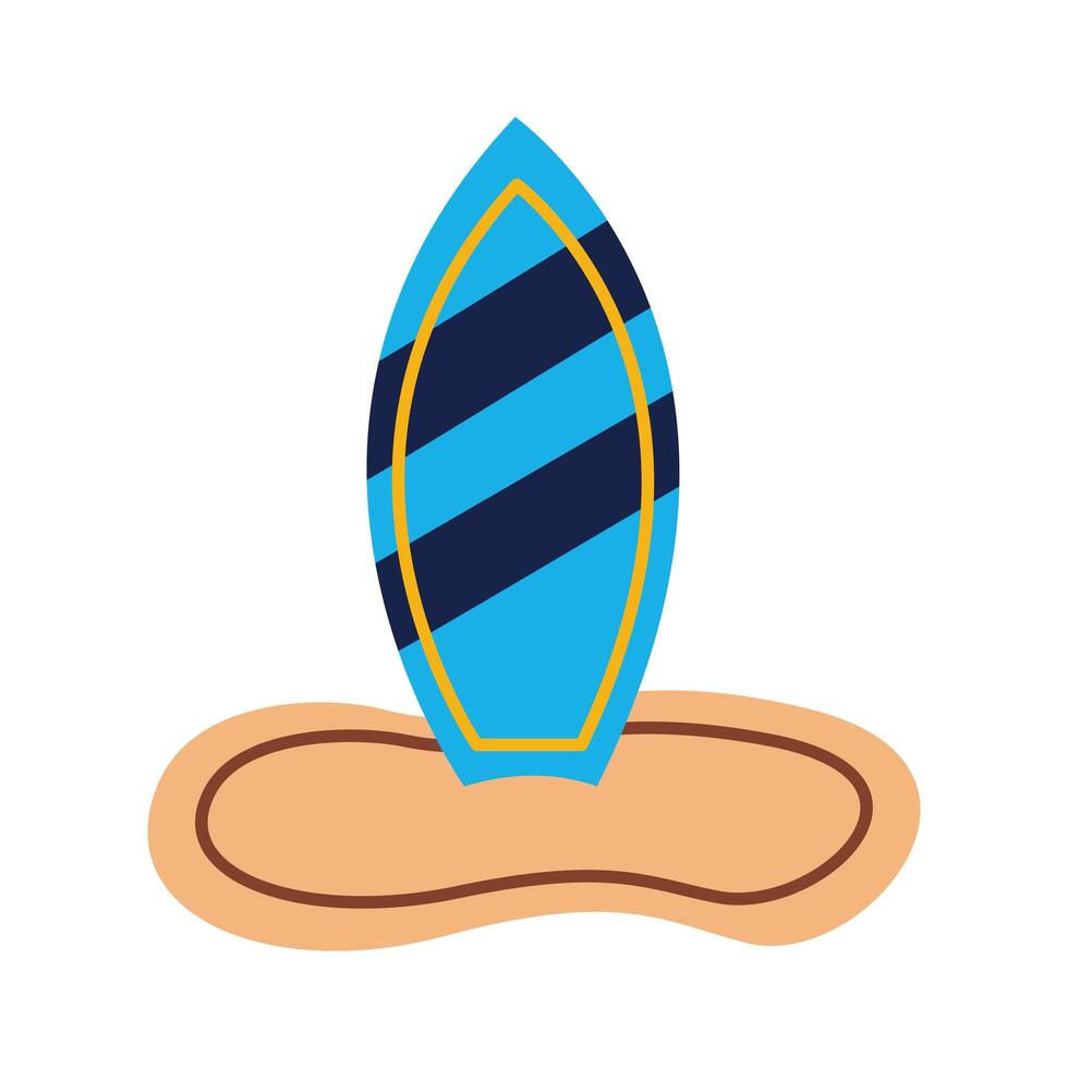 surfboard sport flat style icon vector