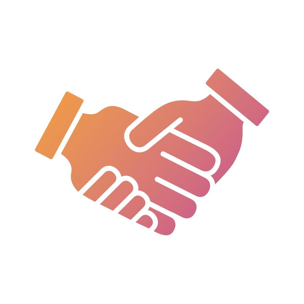 handshake done deal silhouette style icon vector