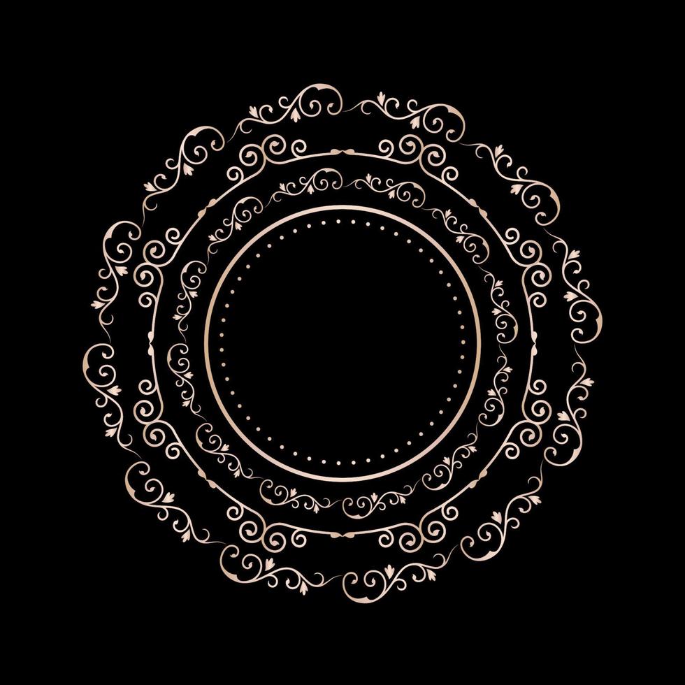 flourish rounded frame vector