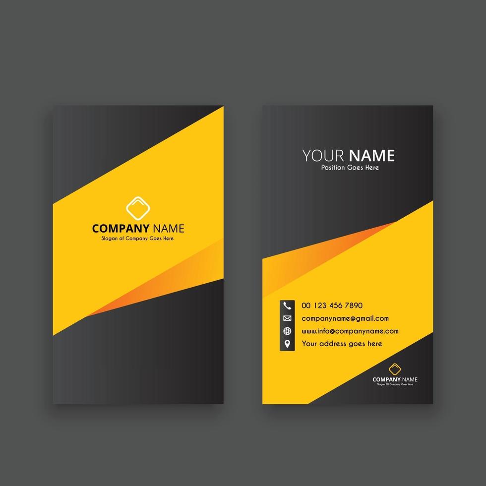 modern portrait business card vector template