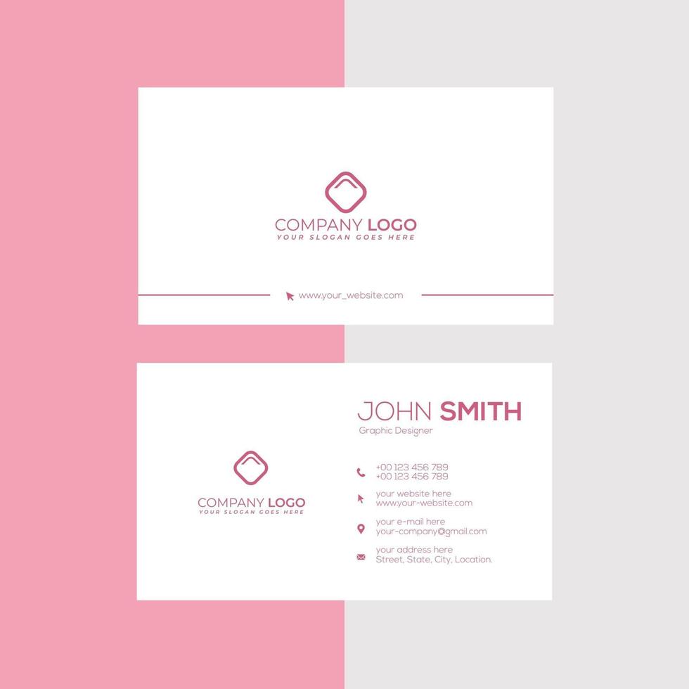 Professional minimalist modern business card template Free Vector