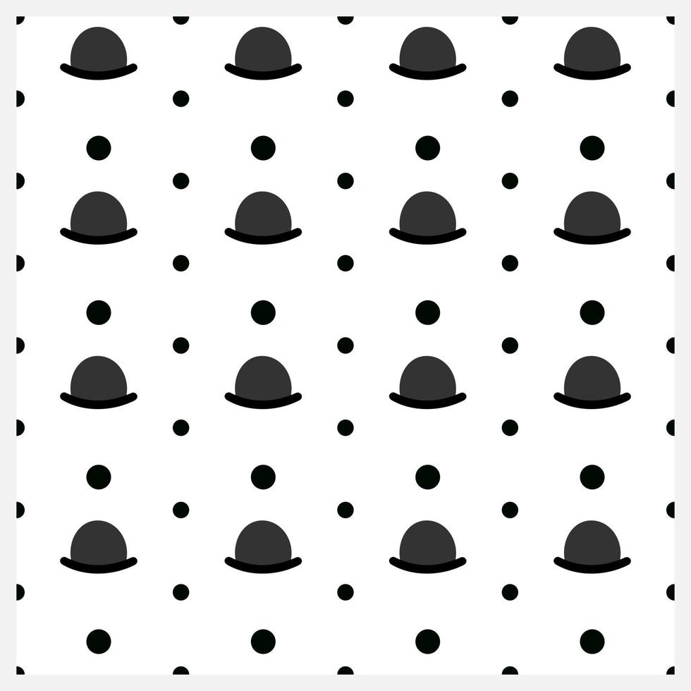 Black Hat and Polkadot Pattern vector