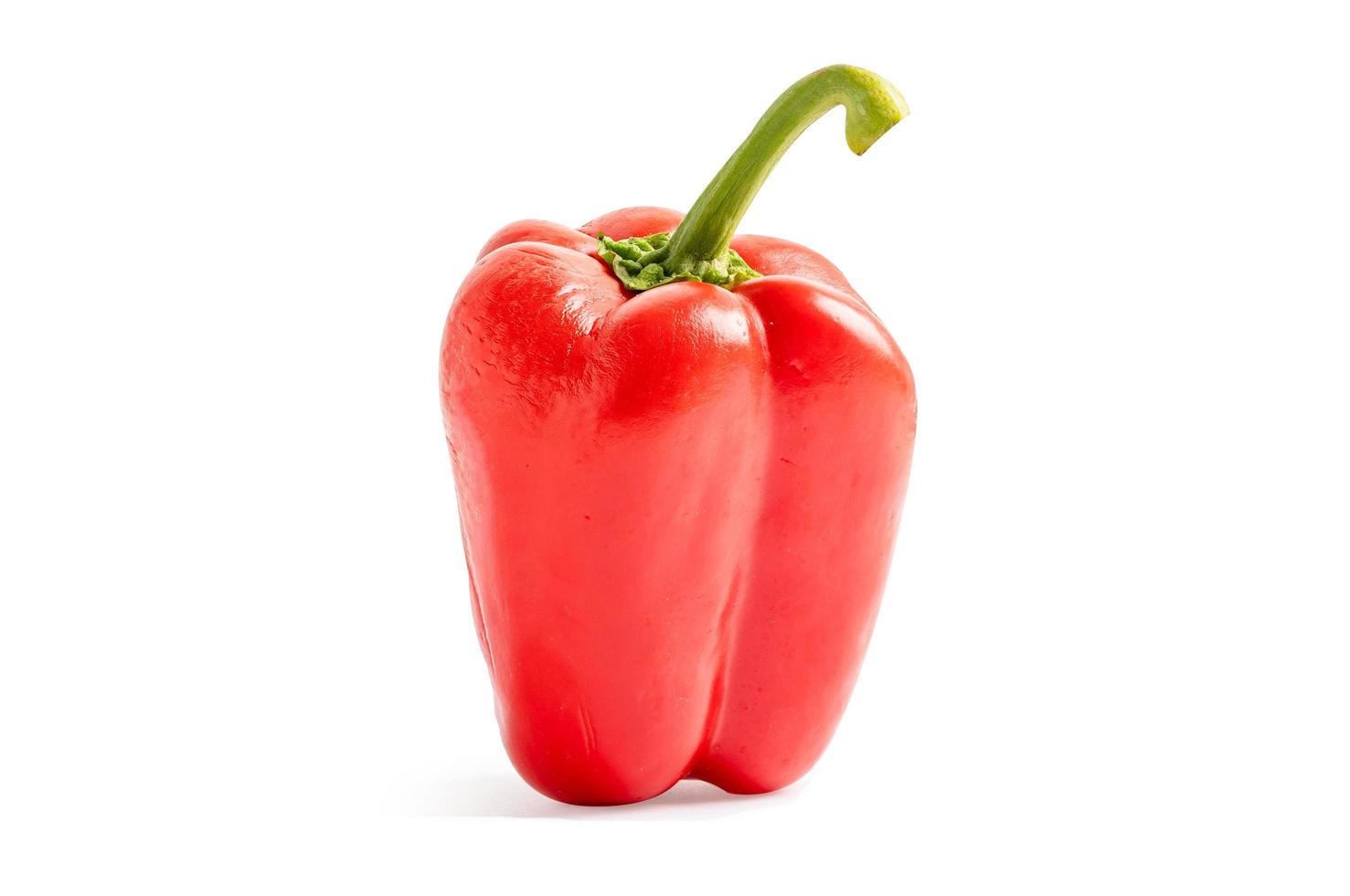 Red sweet pepper isolated on white background with clipping path. photo