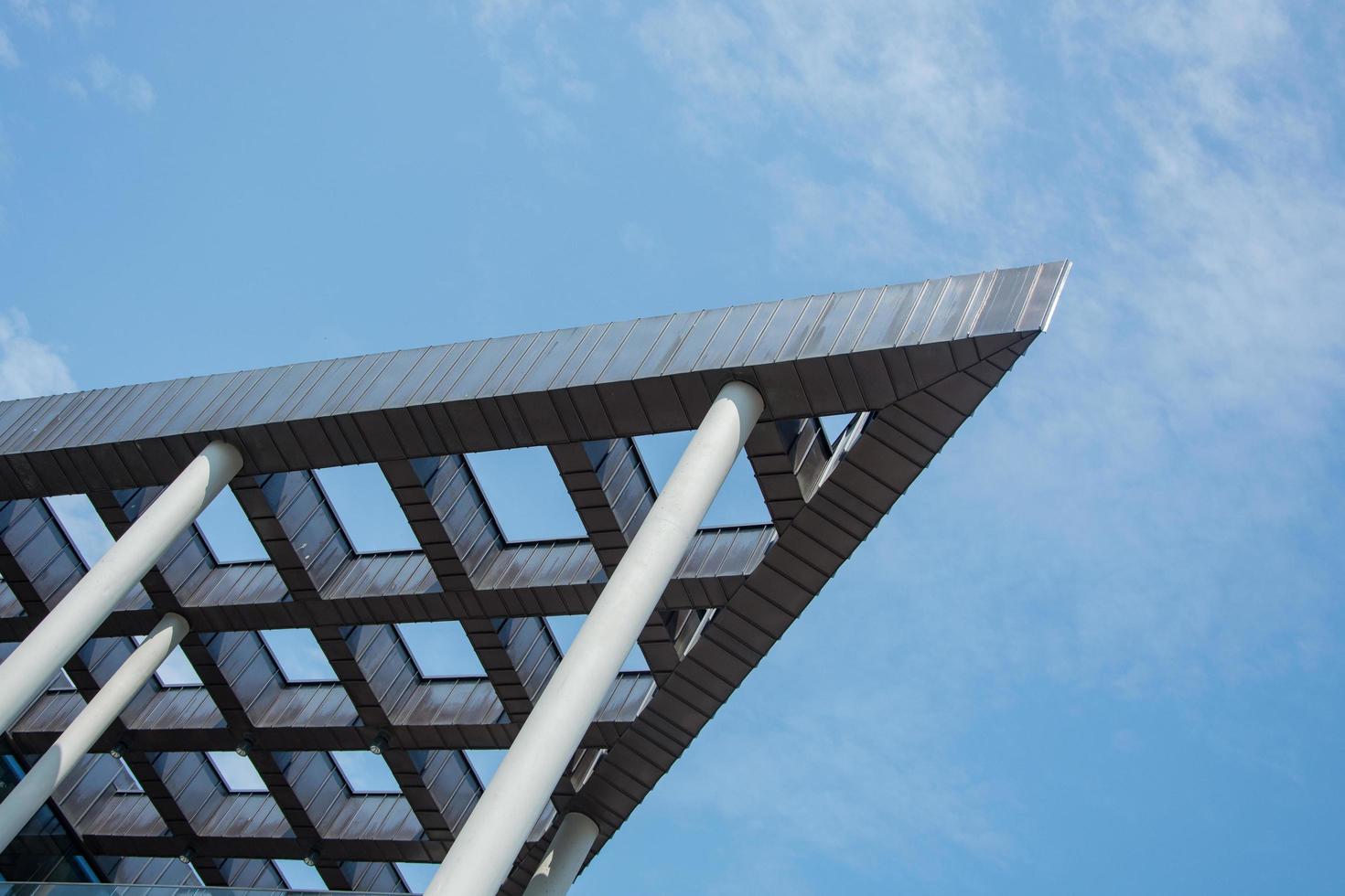 Close up parts of building in modern architecture style photo