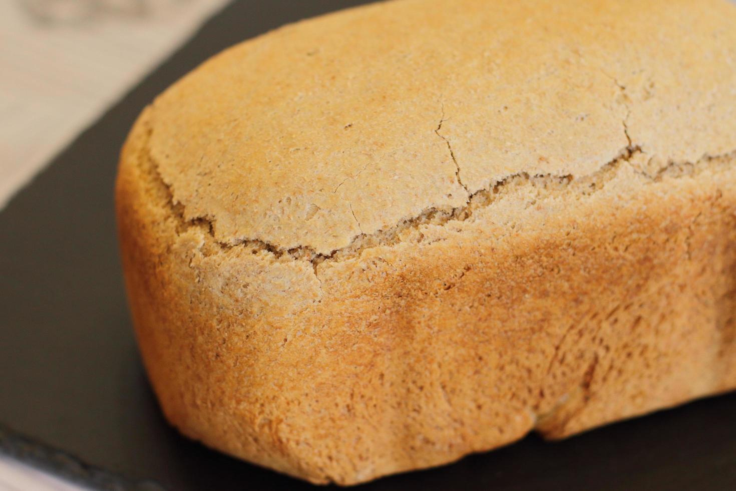 fresh home made square bread photo