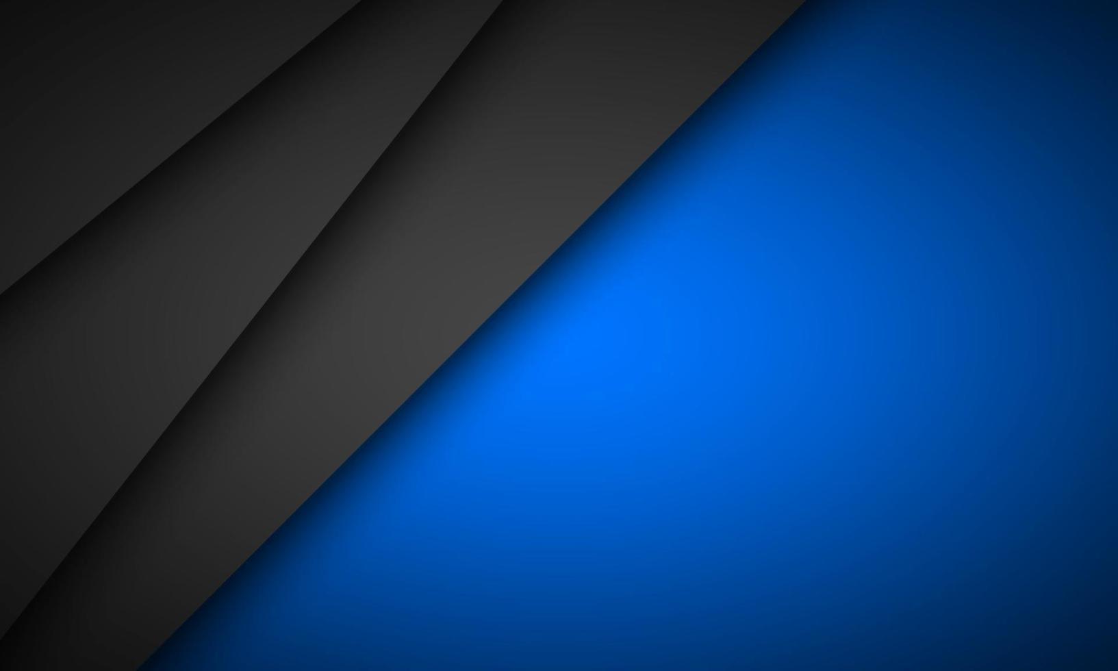 Black overlap paper layers background with blue blank space for your text. Modern material design background. Vector illustration corporate template