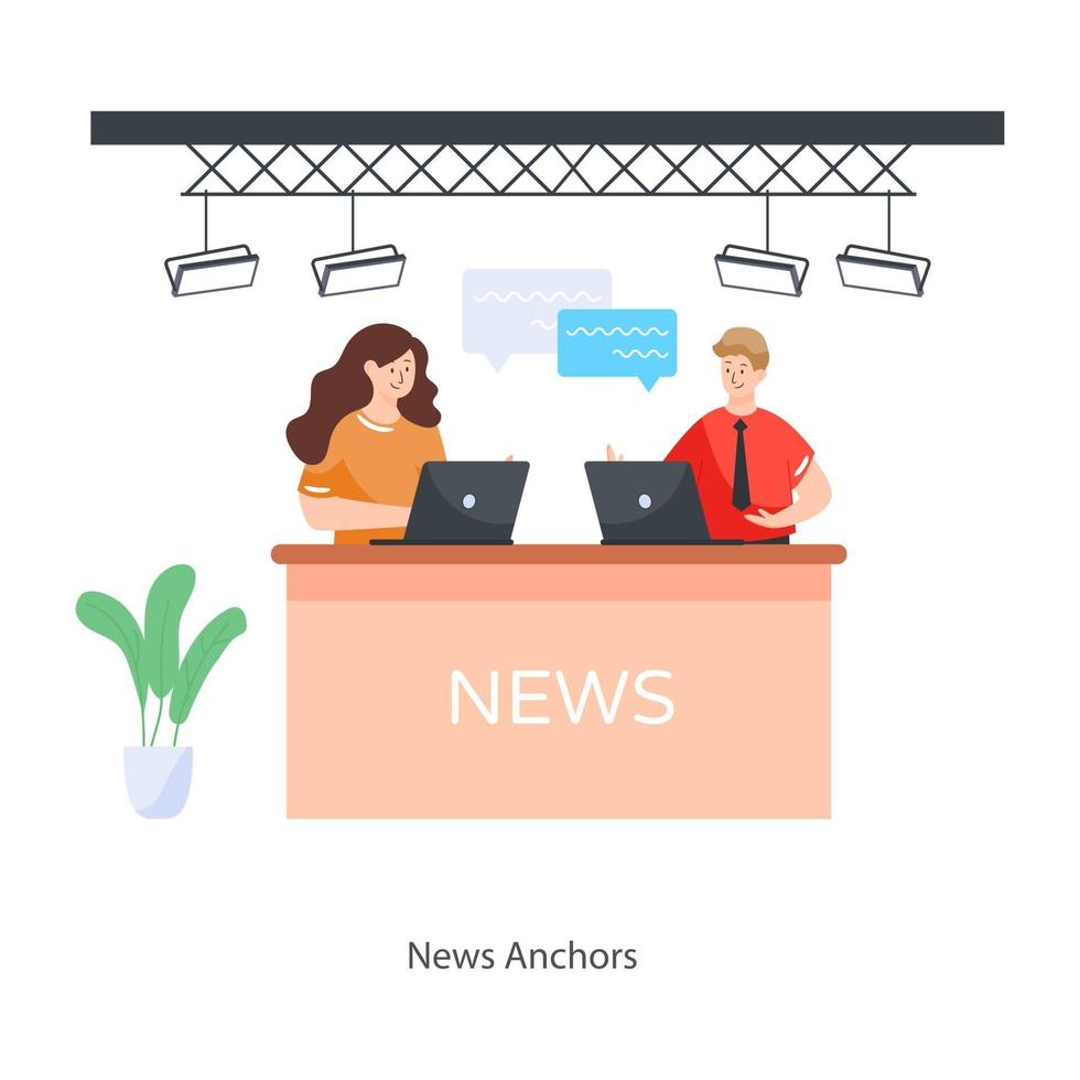 News Anchors Design vector