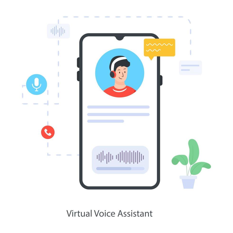 Virtual Voice Assistant vector