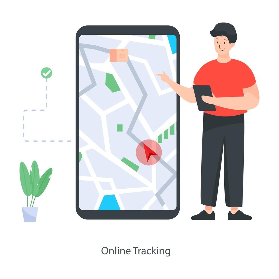 Online Tracking  concept vector