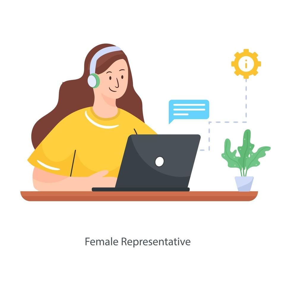 diseño representativo femenino vector