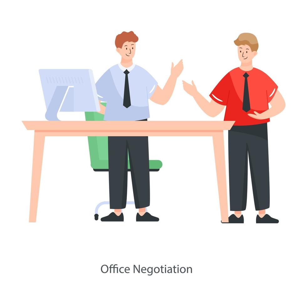 Office Negotiation Colleagues vector